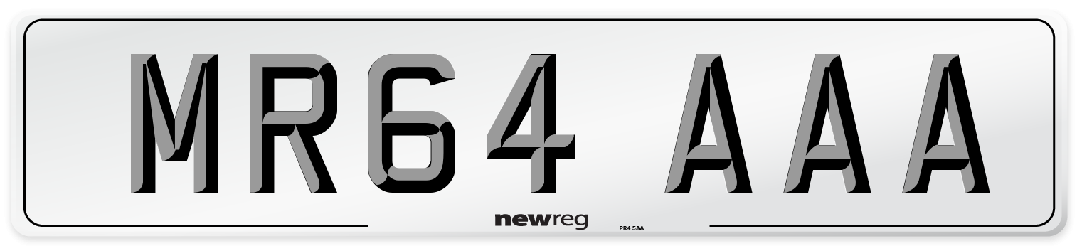 MR64 AAA Number Plate from New Reg